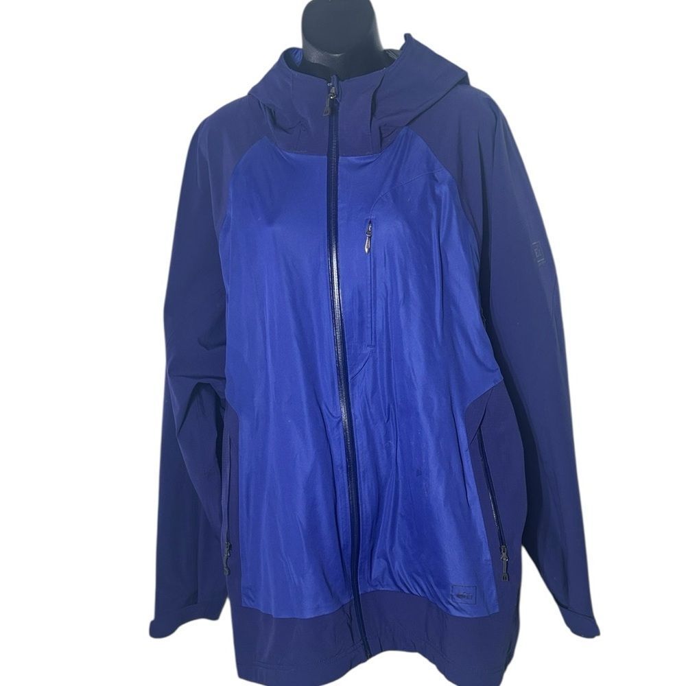 REI women’s 3x blue taku jacket outdoor‎ hiking backpacking technical